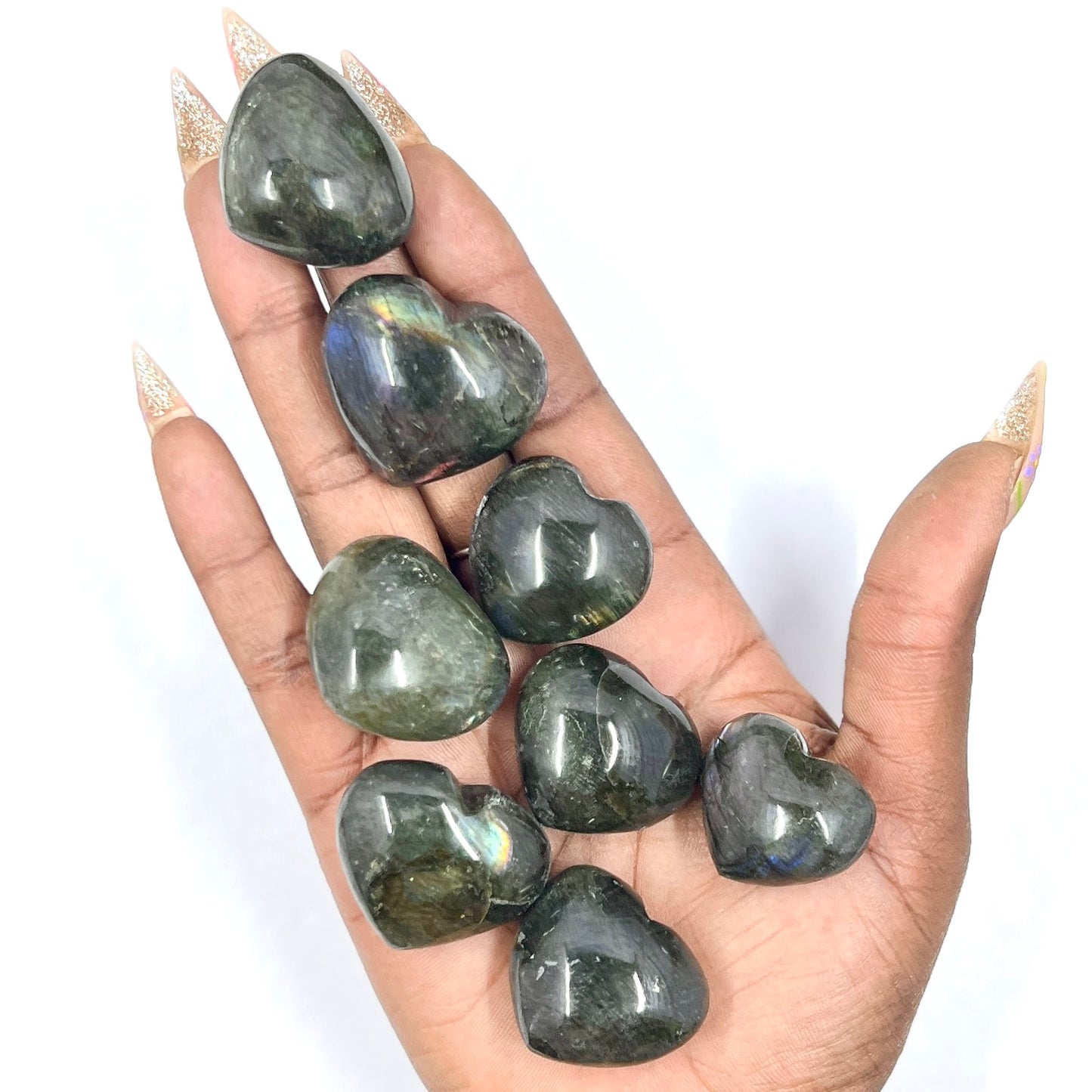 Labradorite Mini Heart Crystal for Protection & Intuition