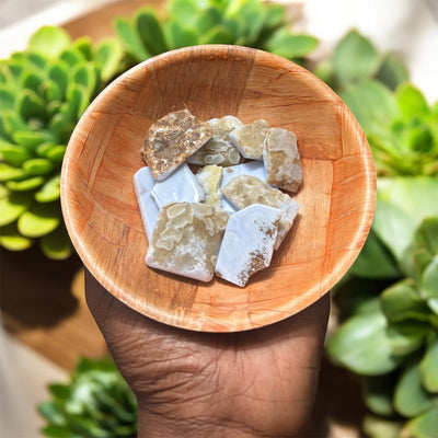 Blue Lace Agate Slice for Calm Communication & Emotional Balance