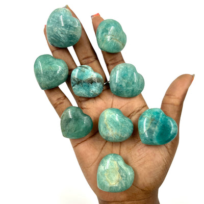 Amazonite Mini Heart Crystal for Calm & Communication
