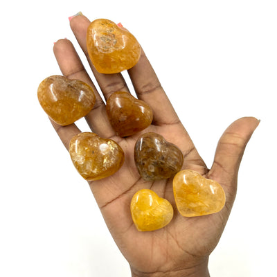 Golden Healer Quartz Mini Heart Crystal for Healing Energy