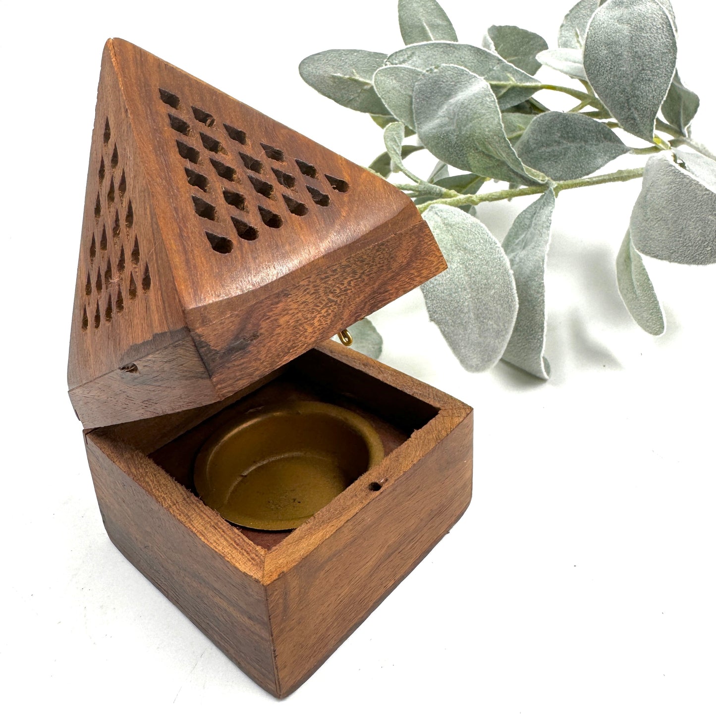 Wooden Temple Charcoal Burner