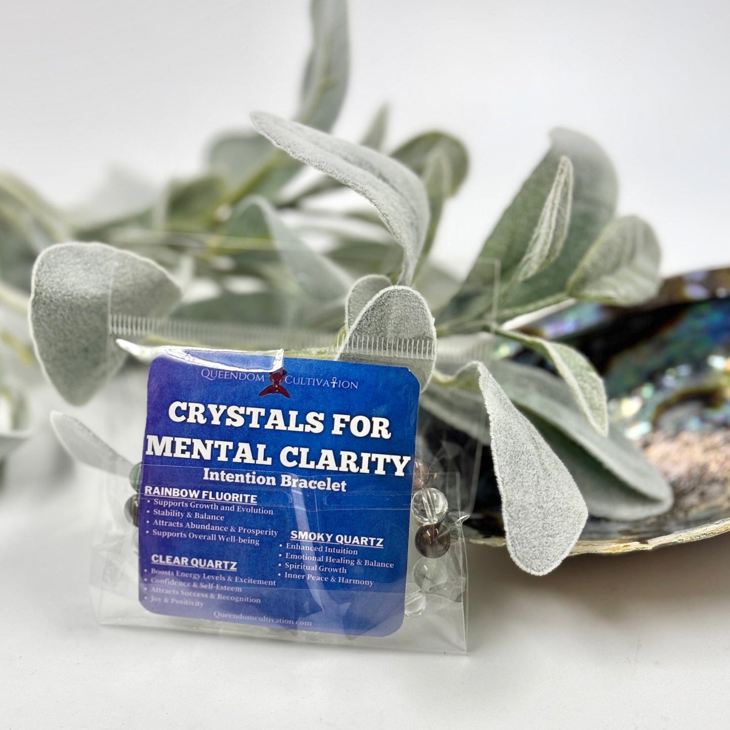 Crystals for Mental Clarity Stretch Bracelet (8mm)