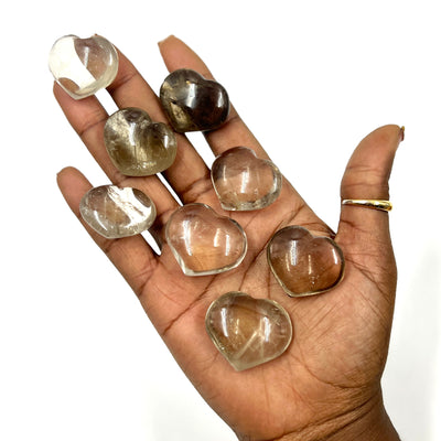 Mini Smoky Quartz Heart for Grounding and Emotional Balance