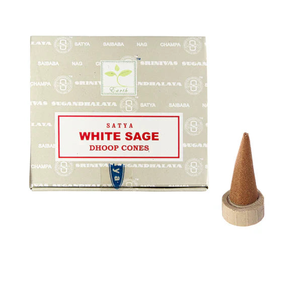 White Sage Dhoop Cones for Cleansing & Meditation