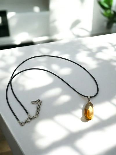 Citrine Oval Pendant for Abundance, Confidence & Positive Energy