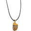 Natural Citrine Electroplated Pendant Necklace for Abundance, Confidence, and Energy Boost