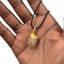 Natural Citrine Electroplated Pendant Necklace for Abundance, Confidence, and Energy Boost