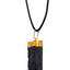 Black Tourmaline Electroplated Pendant Necklace for Protection and Grounding Energy