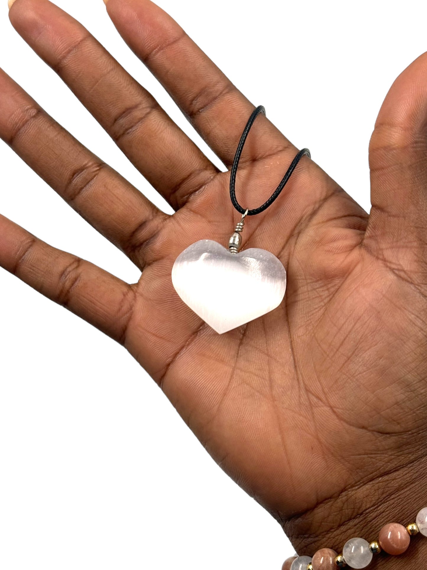 Selenite Pendant Necklace for Energy Clearing, Calm, and Spiritual Clarity