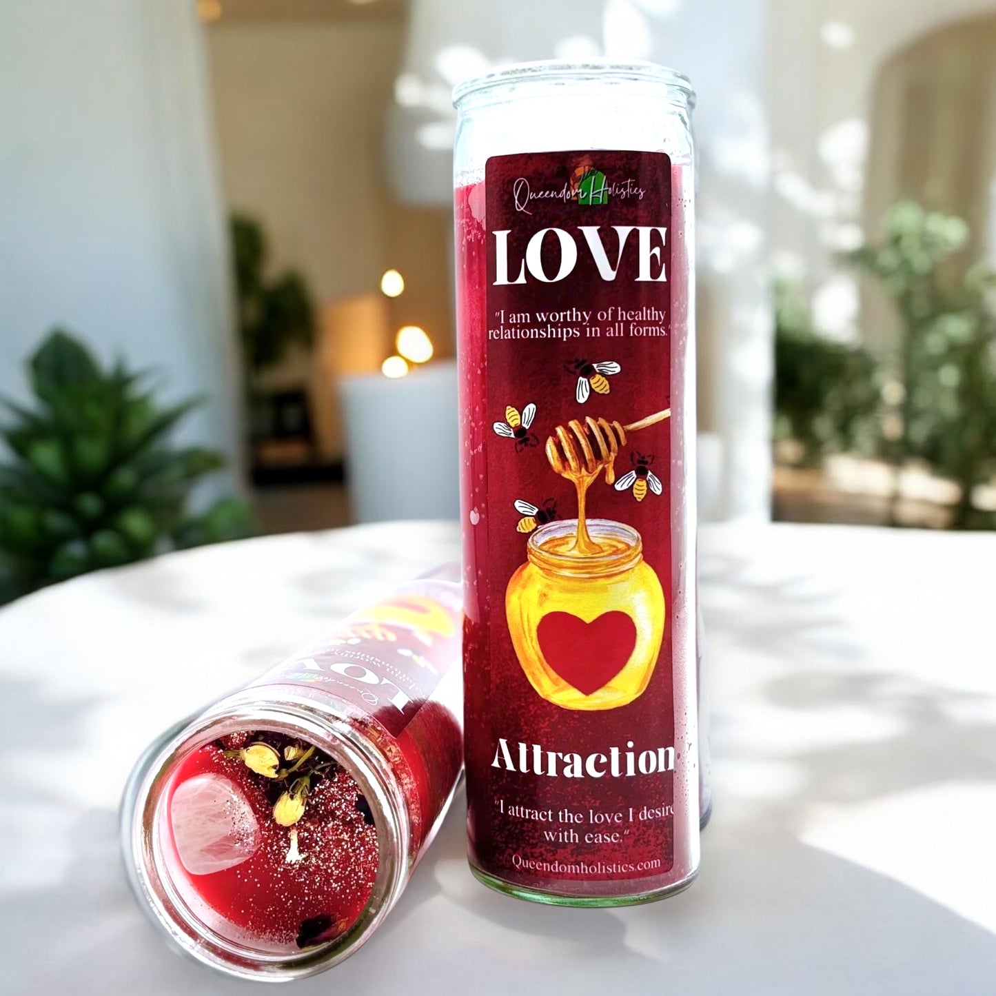 Love & Attraction Crystal Intention Candle