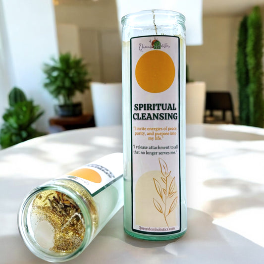 Spiritual Cleansing Crystal Intention Candle