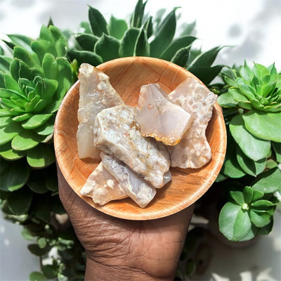 Flower Agate Sliced Crystal for Growth & Emotional Balance