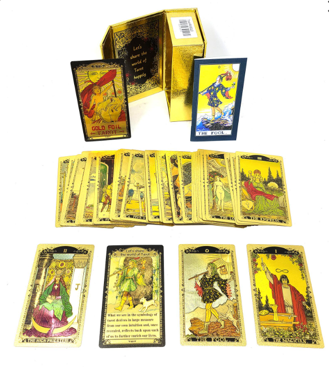 Rider-Waite Gold Foil Tarot Card Box Deck Set