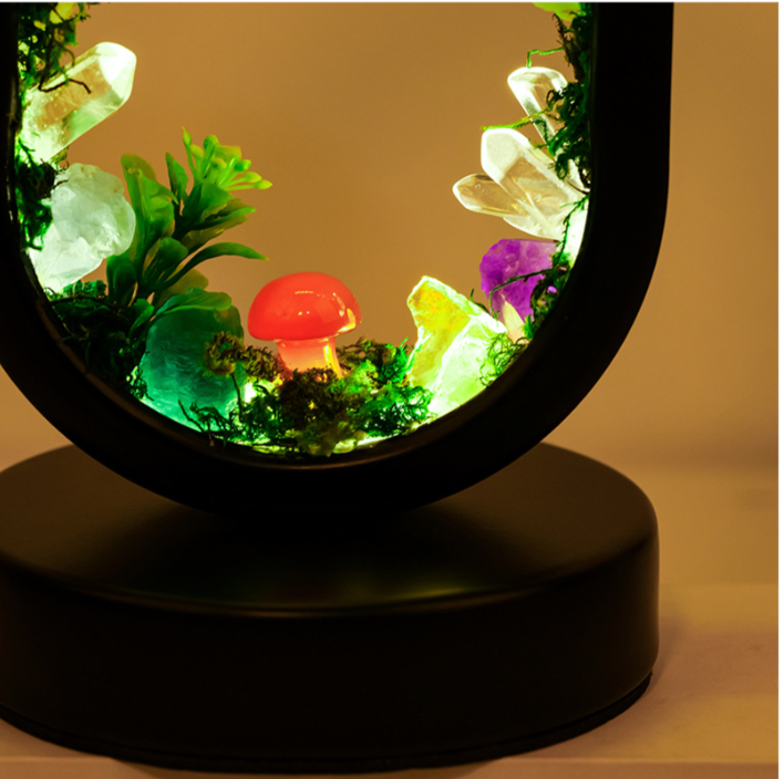 Mushroom Forest Gemstone Lamp