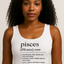 Pisces astrological sign crop top | Unique zodiac fashion. Pisces crop top with "Vibes & Visions" graphic.