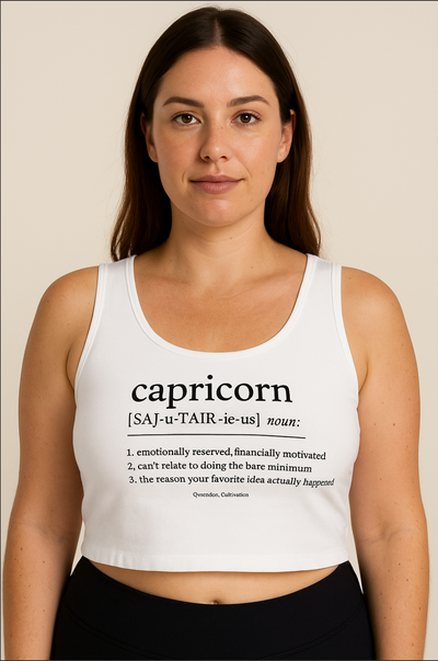 "Booked & Balanced" | Capricorn Crop Top ♑️