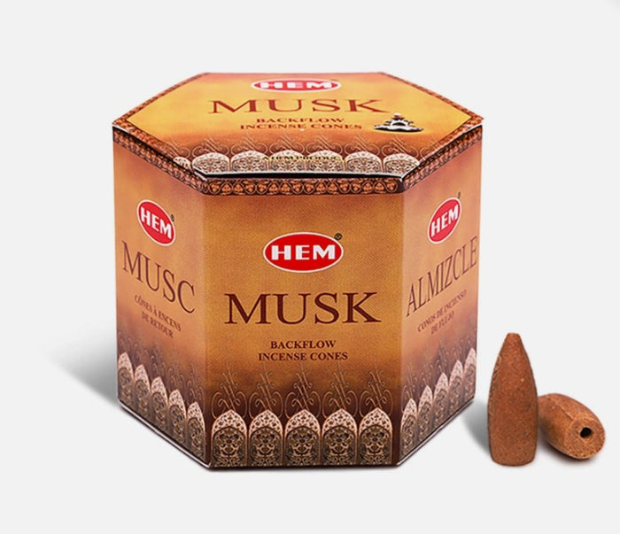 Musk Backflow Cones for Relaxation, Meditation and Home Wellness