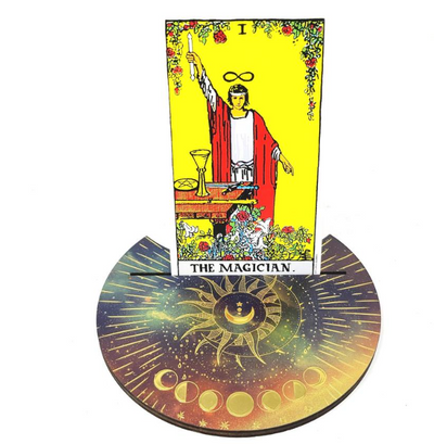 Wooden Crescent Card Holder Moon Phase