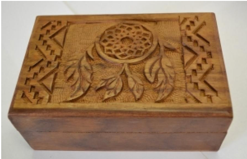 Dream Catcher Wooden Carved Box 4x6 Inches