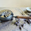 Tree of Life Metal Charcoal Burner with Wooden Handle | Incense Resin or Sage Burner