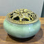 Assorted Color Ceramic Incense Burner Bowl with Floral Lid | Charcoal Incense Holder
