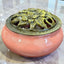 Assorted Color Ceramic Incense Burner Bowl with Floral Lid | Charcoal Incense Holder