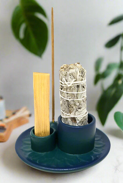 Universal Teal Ceramic Burner 5"