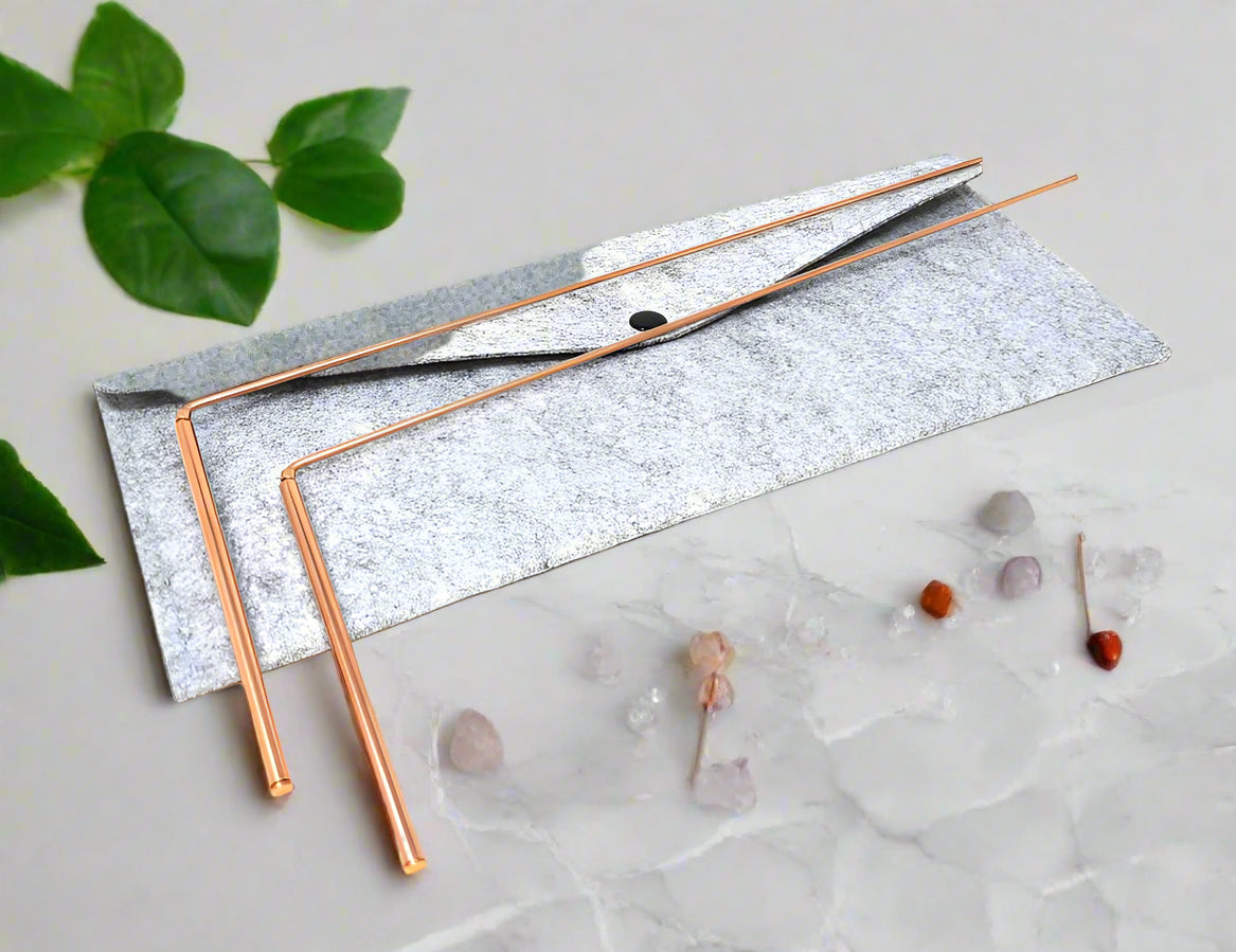 Copper Dowsing Rod with Bag (2 Pcs) 12"L