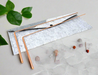 Copper Dowsing Rod with Bag (2 Pcs) 12"L