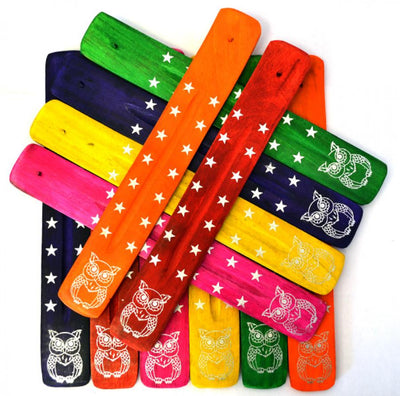 Owl Design Wood Ash Catcher for Incense