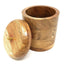 Wooden Cylinder Storage Box with Airtight Lid 6"H x 4.75"D