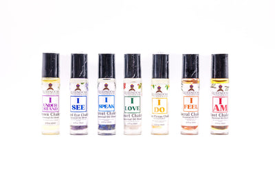 Set of 7  Chakra Aromatherapy Roll-On's