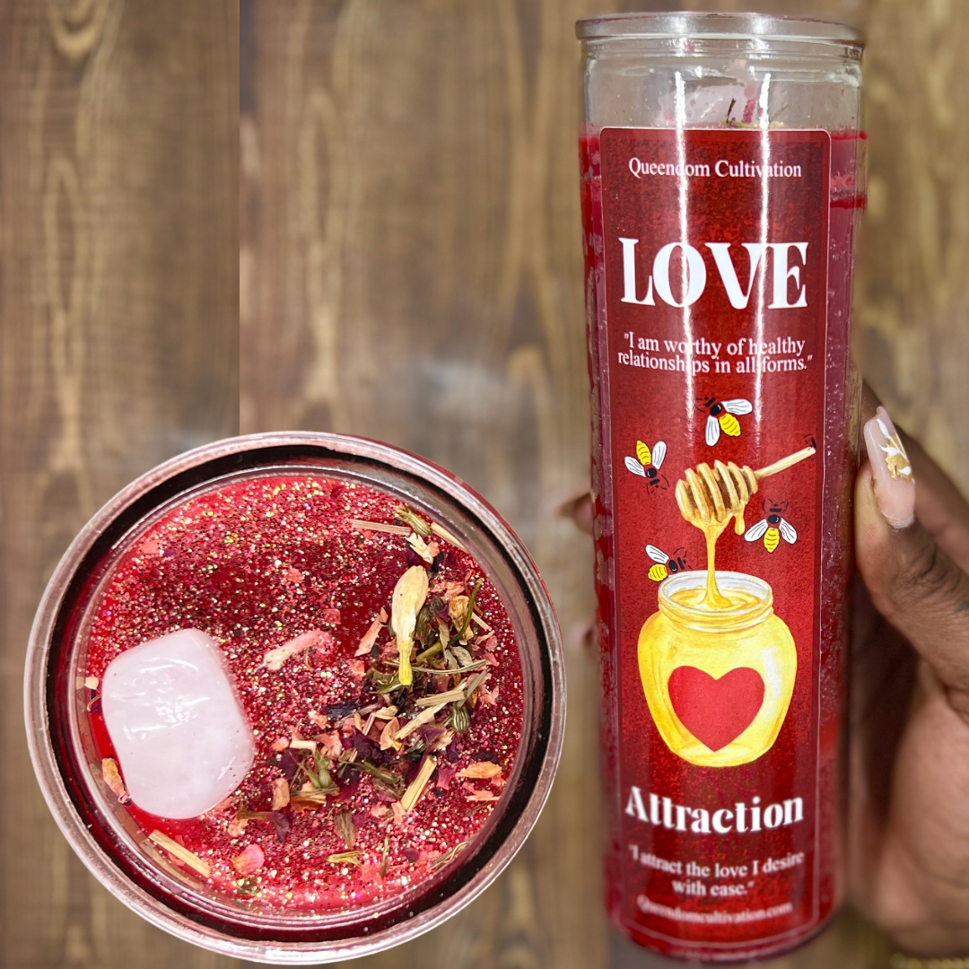 Love & Attraction Crystal Intention Candle