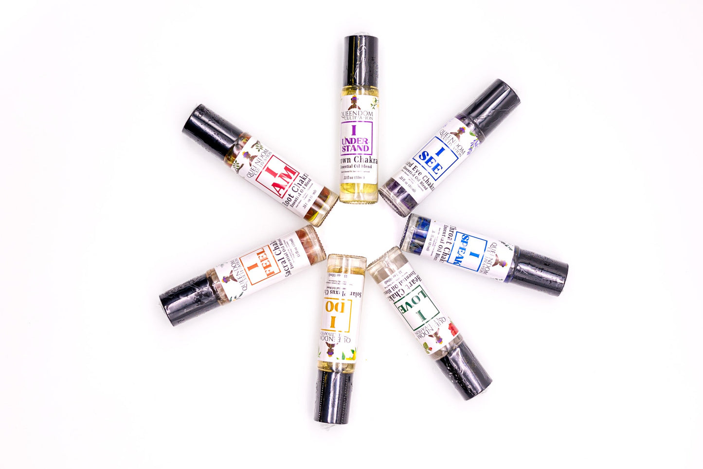 Set of 7  Chakra Aromatherapy Roll-On's
