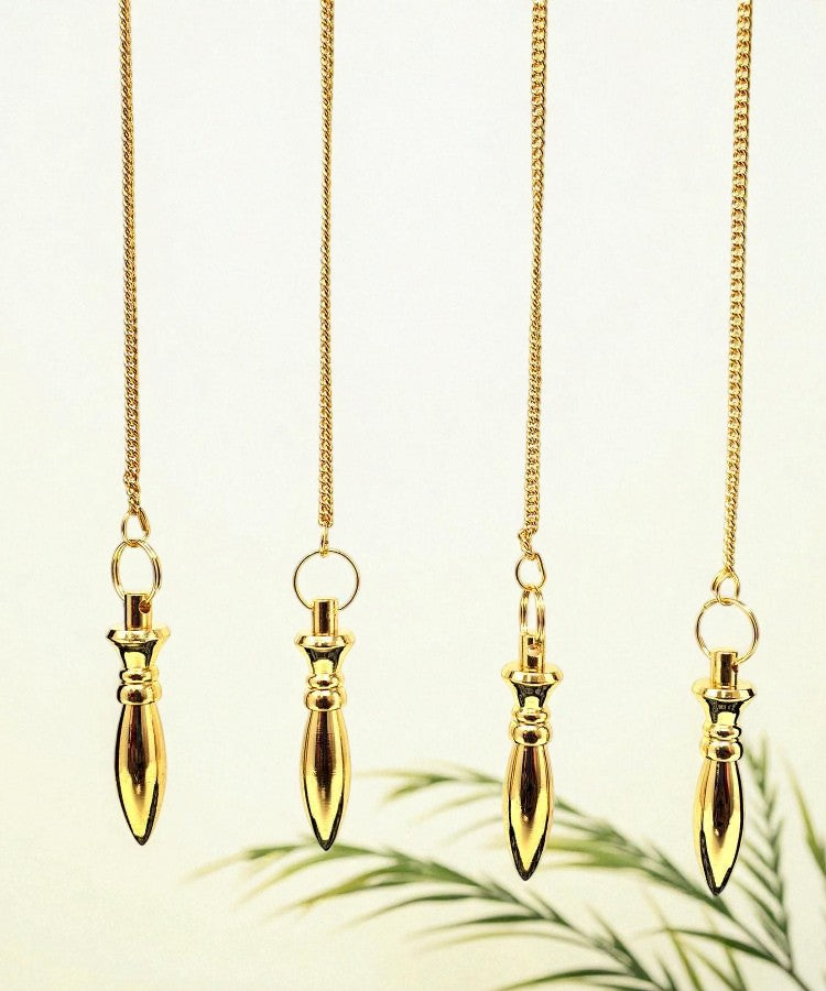 Gold Finish Pendulum for Clarity and Intention Setting