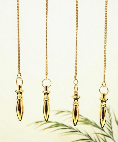 Gold Finish Pendulum for Clarity and Intention Setting