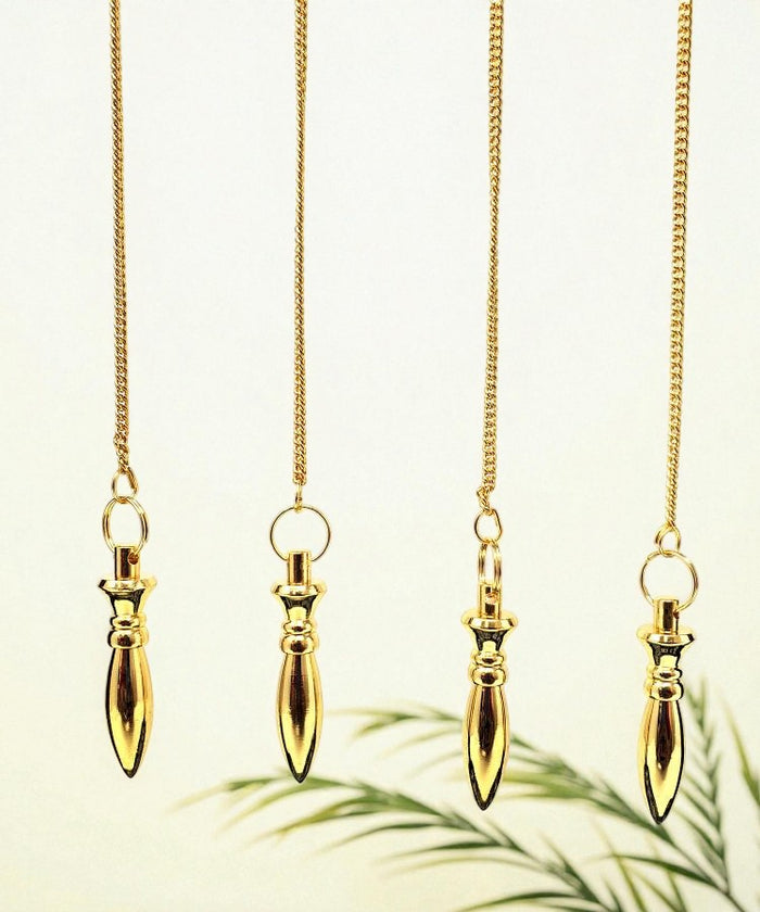 Gold Finish Pendulum for Clarity and Intention Setting