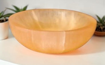 Orange Selenite Bowl for Energy Cleansing & Home Harmony