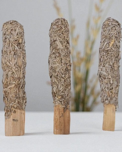 Palo Santo Sticks Hand-Rolled in Blue Sage – Cleansing & Protection