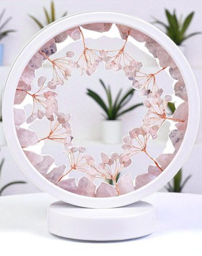 Rose Quartz Gemstone Tree LED Lamp – Healing & Home Décor