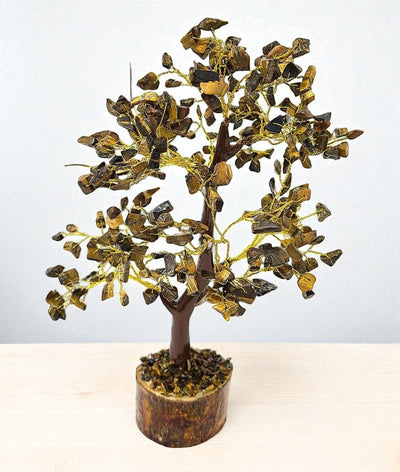Tiger Eye Gemstone Tree for Focus & Balance